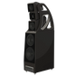 Salon 1 Audio Wilson Audio Alexx V floorstanding speaker in a sleek black finish with adjustable driver modules.