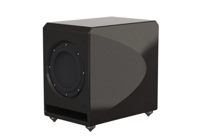 Salon 1 Audio Wilson Audio Loke active subwoofer in a sleek black finish with a 10-inch long-throw driver