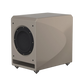 Salon 1 Audio Wilson Audio Lōkē active subwoofer in a sleek beige finish with a 10-inch long-throw driver.