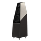 Salon 1 Audio Wilson Audio Sabrina V floorstanding speaker in a two-tone silver and black finish with a modern design.