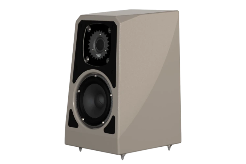 Salon 1 Audio Wilson Audio TuneTot bookshelf speaker in a sleek gray finish with a 2-way driver configuration.