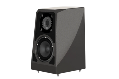 Salon 1 Audio Wilson Audio TuneTot compact bookshelf speaker in dark gray finish with asymmetrical cabinet design