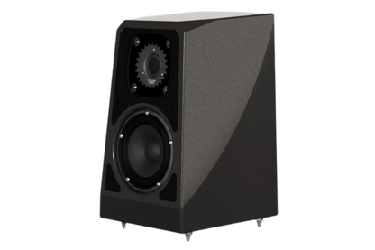 Salon 1 Audio Wilson Audio TuneTot high-performance bookshelf speaker in a sleek black finish with asymmetrical design.