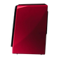 Salon 1 Audio Wilson Audio TuneTot bookshelf speaker in crimson satin finish, side view showing asymmetrical design.