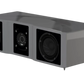 Salon 1 Audio Wilson Audio WASAE center channel speaker in a sleek grey finish with dual mid-woofers and central tweeter.