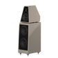Salon 1 Audio Wilson Audio WATT/Puppy floorstanding speaker in a sleek beige finish with a three-way driver design.