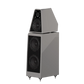Salon 1 Audio Wilson Audio WATT/Puppy floorstanding speaker in a sleek grey finish with dual woofers and top monitor.